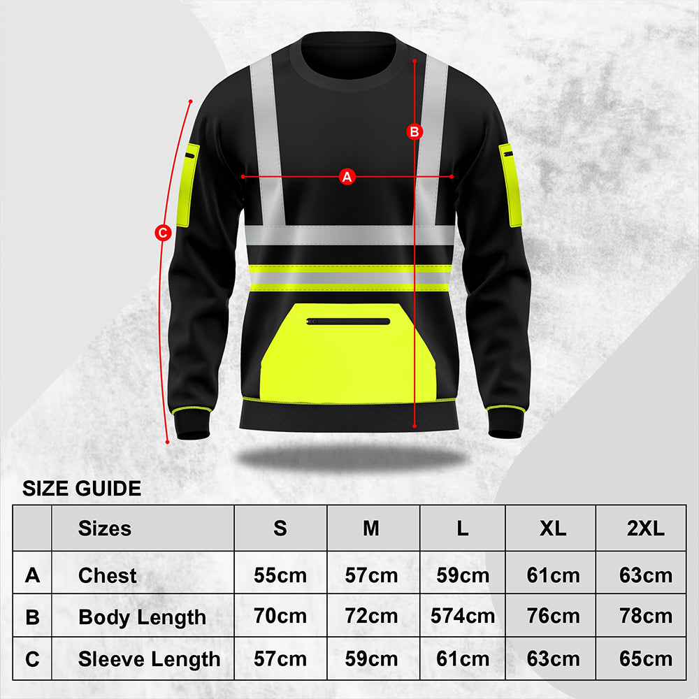 Toro Activa Workwear Hi-Vis Fleece Sweatshirt S104 TORO ACTIVA