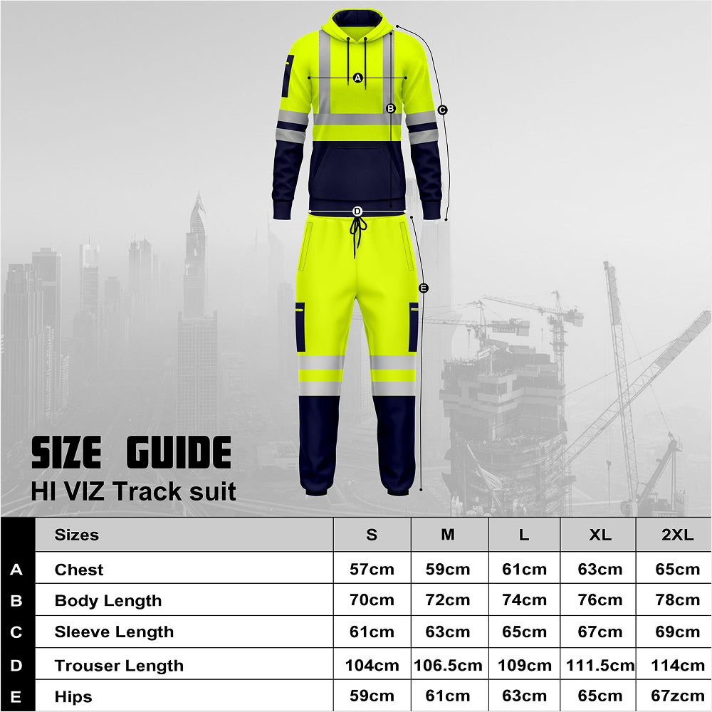 Toro Activa Hi-Vis Pullover Tracksuit - TS06 - Yellow/Navy TORO ACTIVA