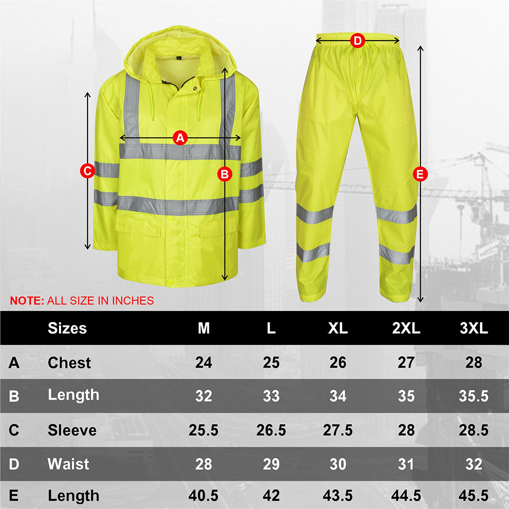 Toro Activa Lightweight Hi-Vis Rainsuit - RS105 TORO ACTIVA