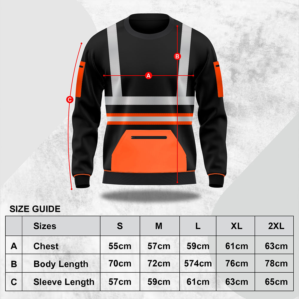 Toro Activa Workwear Hi-Vis Fleece Sweatshirt S104 TORO ACTIVA