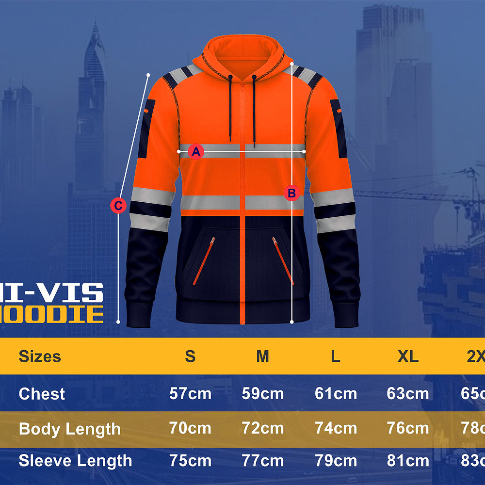 Toro Activa Pullover Fleece Hi-Vis Full Zip Hoodie 8 TORO ACTIVA