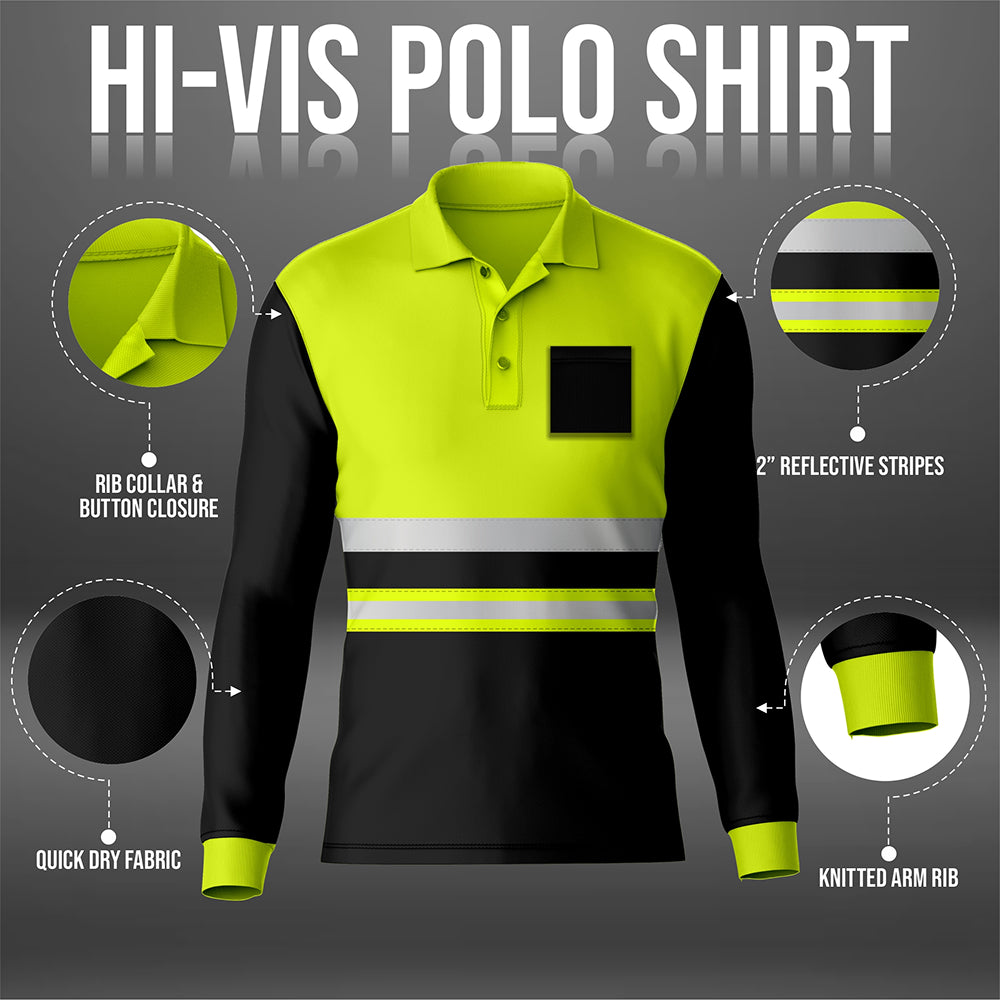 Toro Activa High Visibility Safety Work Wear Short Sleeve Polo Shirt PF101 TORO ACTIVA
