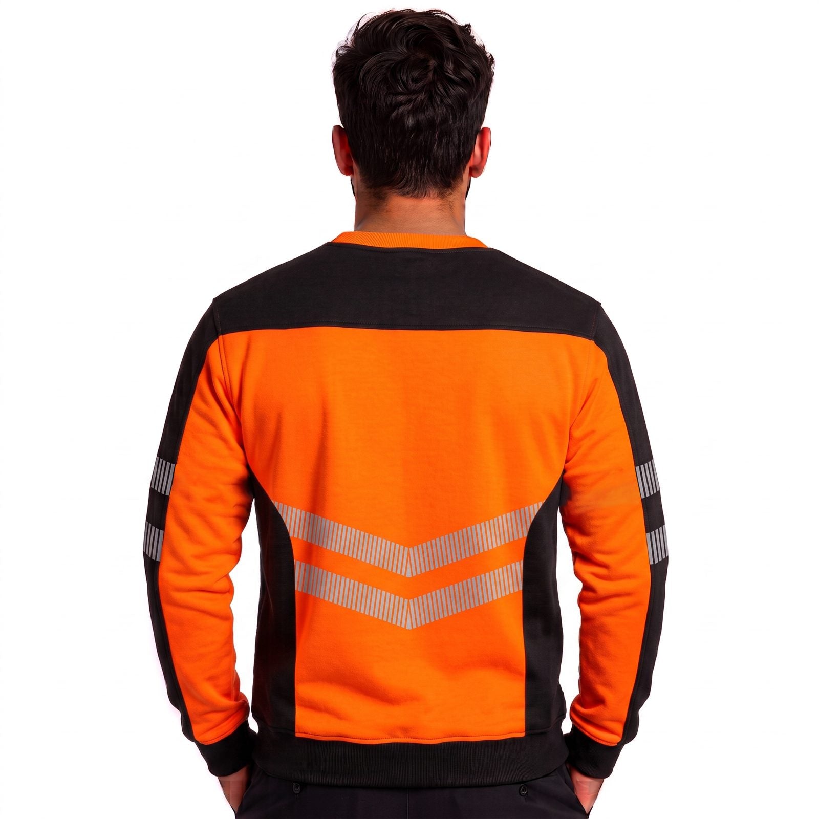 Toro Activa Hi-Vis Pullover Pockets Crew Neck Cuffed Sweatshirt - Black/Orange TORO ACTIVA