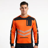 Toro Activa Hi-Vis Pullover Pockets Crew Neck Cuffed Sweatshirt - Black/Orange TORO ACTIVA