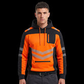 Hi-Vis Fleece Hoodie – Orange/Black Workwear (S-2XL) TORO ACTIVA