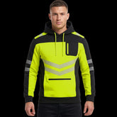 Hi-Vis Fleece Hoodie – Yellow/Black Workwear (S-2XL) TORO ACTIVA