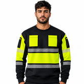 Toro Activa Hi-Vis Long Sleeve Round Neck Sweatshirt - Yellow/Black TORO ACTIVA
