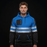 Blue Black Workwear Hoodie | Full Zip Fleece Hoodie S-2XL TORO ACTIVA
