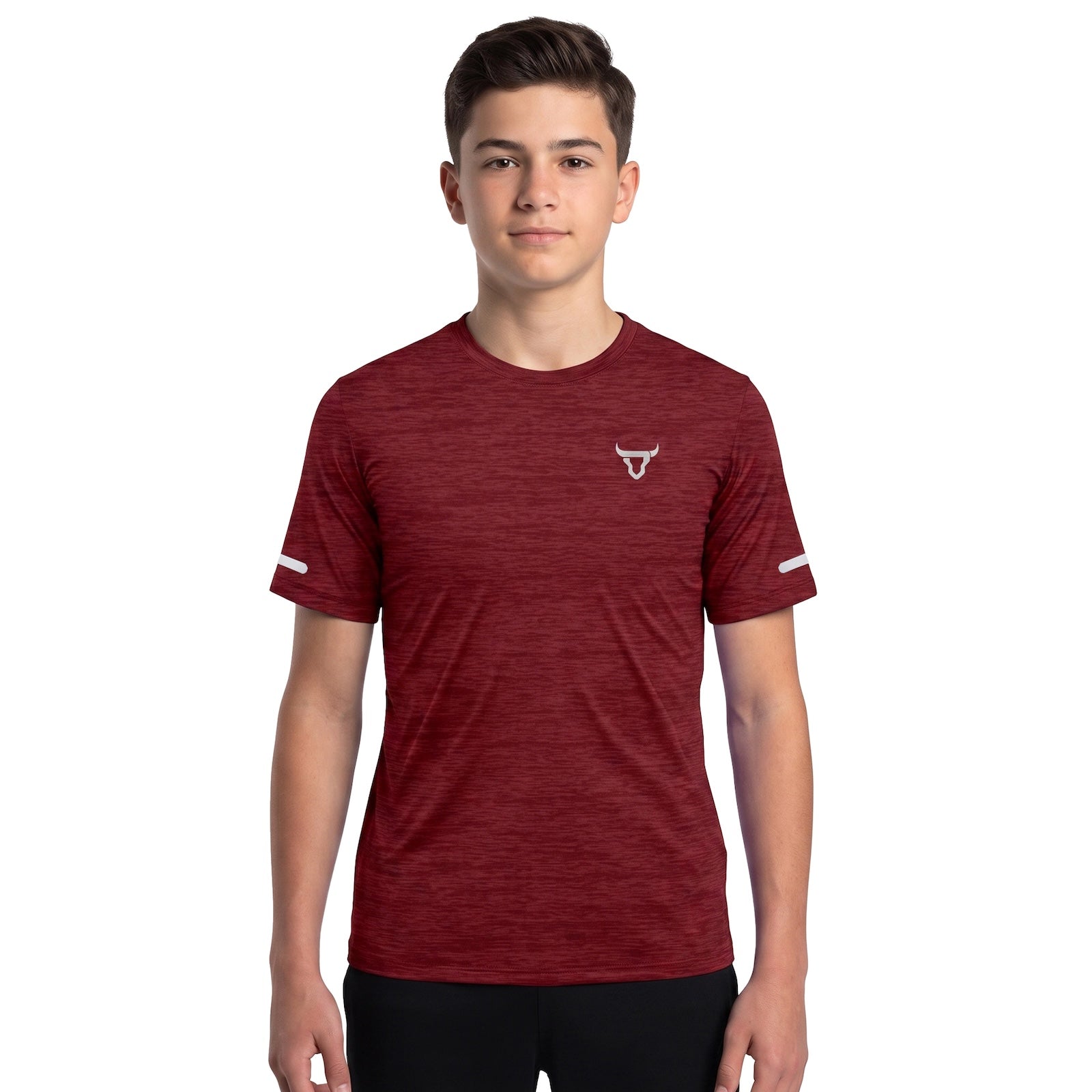 Toro Activa Youth Melange Performance Tee 3-Pack - Red - detail