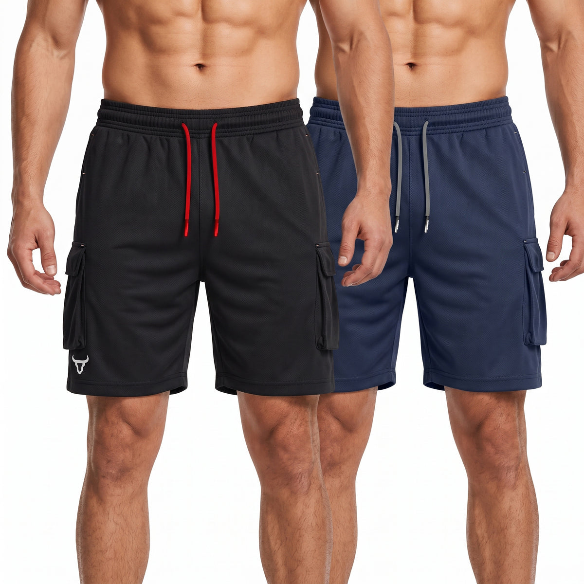 Toro Activa Tactical Utility Cargo Shorts Pack of 2 - Black & Navy TORO ACTIVA
