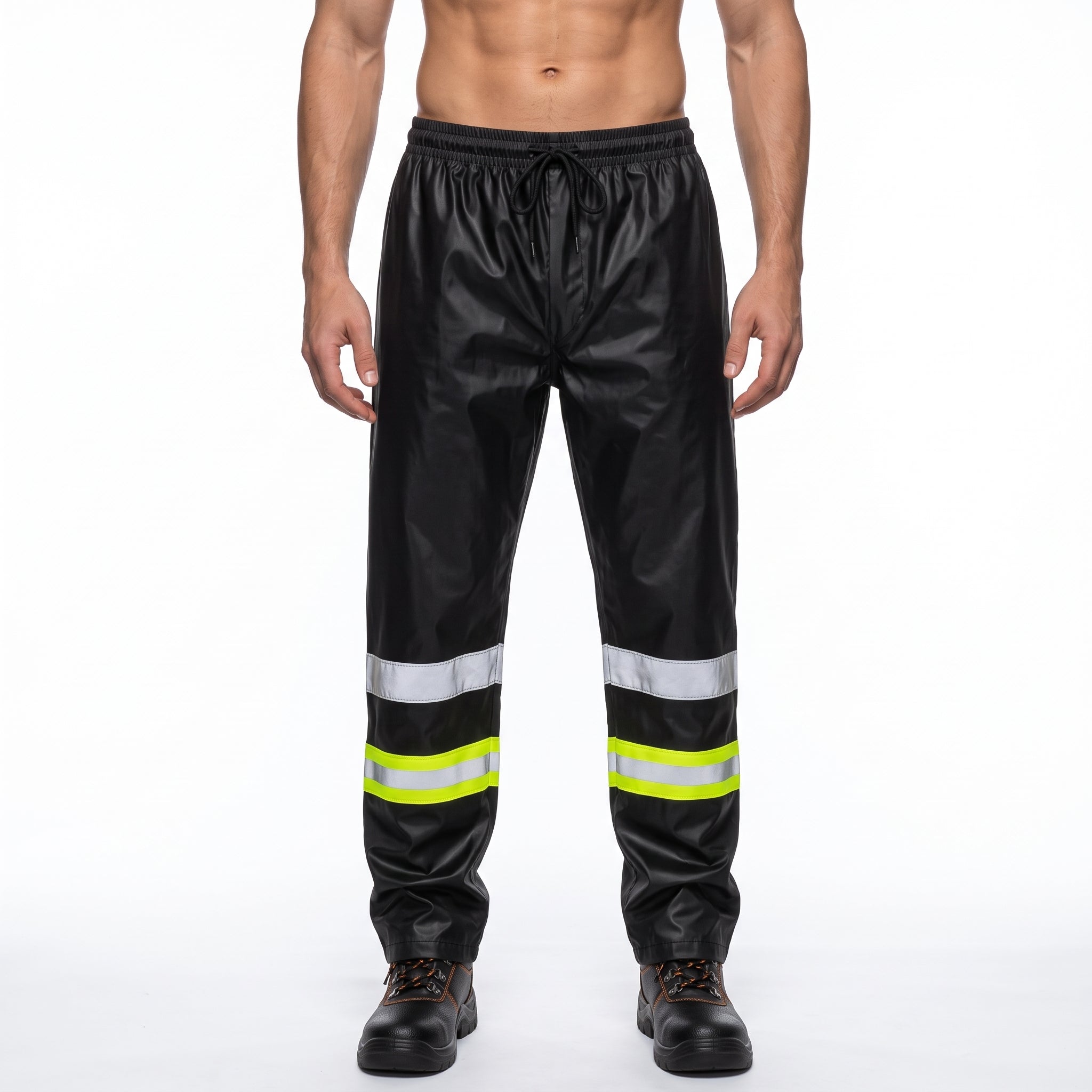 Hi Vis Waterproof Over Trousers - Yellow/Black TORO ACTIVA