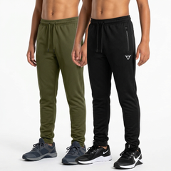 Toro Activa Youth Fleece Joggers Pack of 2 - Black & Olive TORO ACTIVA