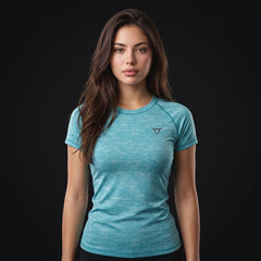 Toro Activa Women's Melange Raglan Tee - Blue TORO ACTIVA