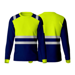 Toro Activa Hi-Vis Workwear TShirt TF101 Yellow Navy TORO ACTIVA