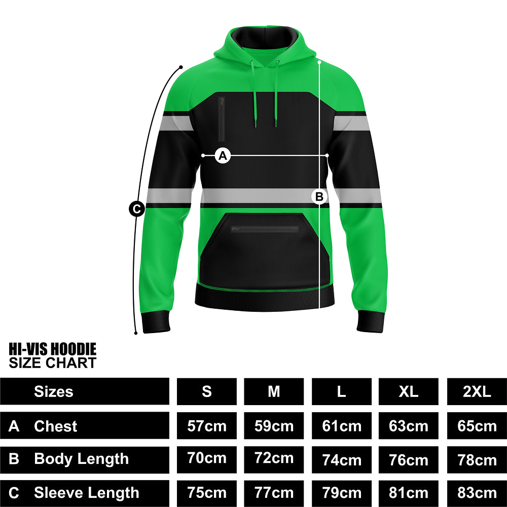 Hi-Vis Work Hoodie 2003 | Fleece Workwear Pullover TORO ACTIVA
