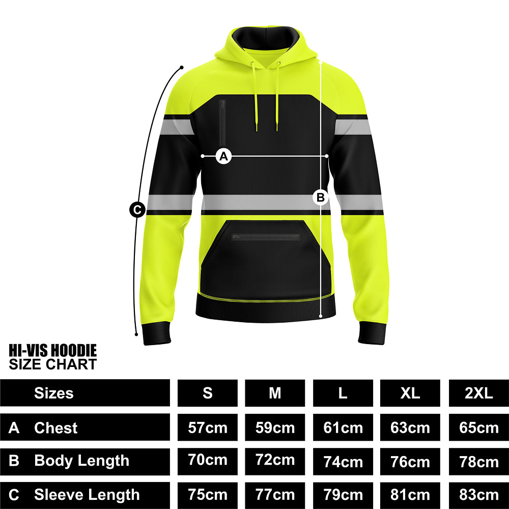 Hi-Vis Work Hoodie 2003 | Fleece Workwear Pullover TORO ACTIVA