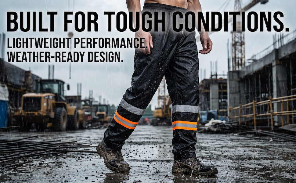 Hi Vis Waterproof Over Trousers - Yellow/Black TORO ACTIVA