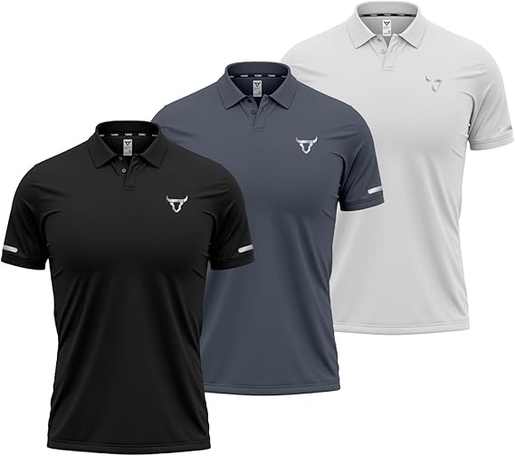 Toro Activa Performance Polo Shirt - 3 Colour Pack Black Grey White TORO ACTIVA