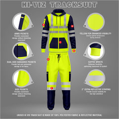 Toro Activa Hi-Vis Pullover Tracksuit TS11 - Yellow/Navy 2XL TORO ACTIVA