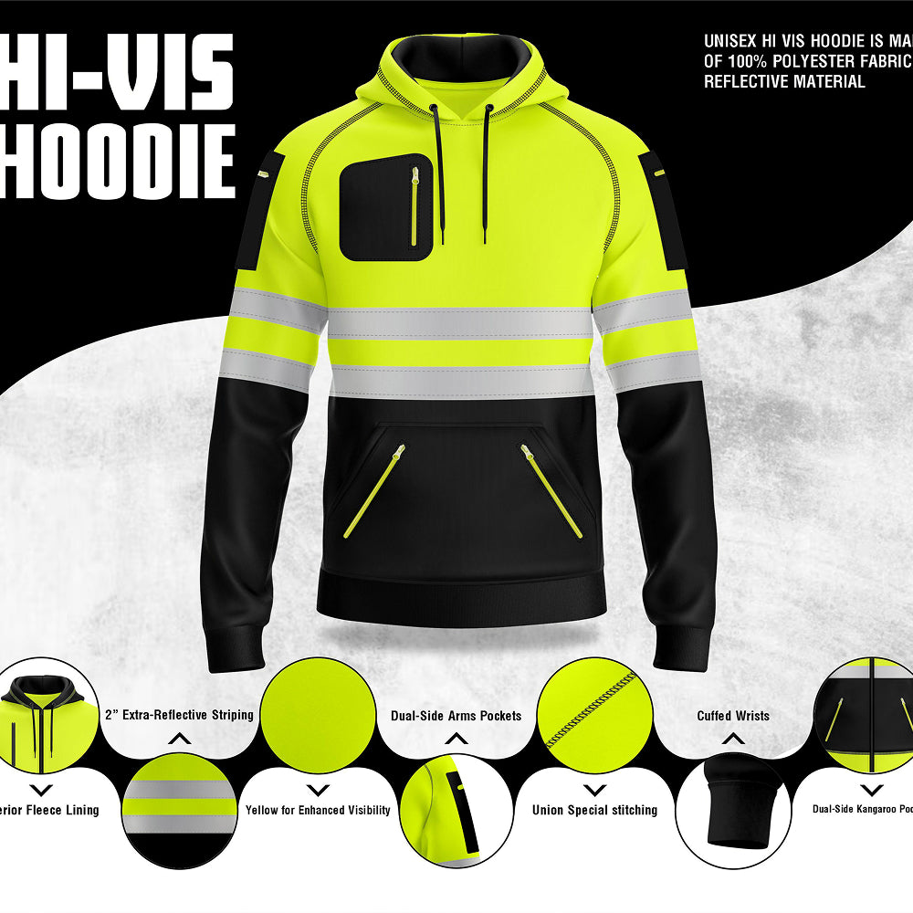 Toro Activa Hi-Vis Fleece Zipper Pullover Hoodie 3 TORO ACTIVA