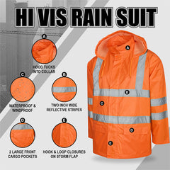 Toro Activa Lightweight Hi-Vis Rainsuit - RS105 TORO ACTIVA