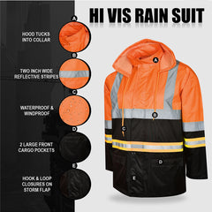Toro Activa Lightweight Hi-Vis Rainsuit - RS103 TORO ACTIVA