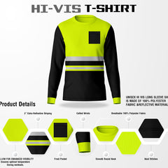 Toro Activa Hi-Vis Workwear TShirt TF103 Yellow/Black TORO ACTIVA
