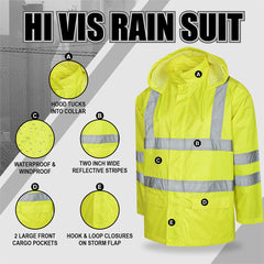 Toro Activa Lightweight Hi-Vis Rainsuit - RS105 TORO ACTIVA