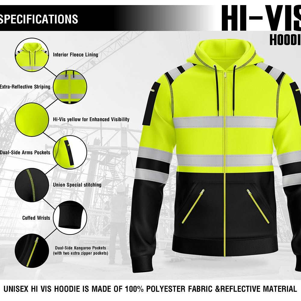 Toro Activa Pullover Fleece Hi-Vis Full Zip Hoodie 8 TORO ACTIVA