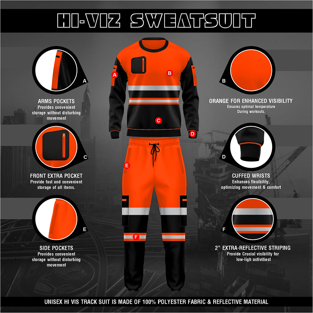 Toro Activa Essential Hi-Vis Fleece Pullover Tracksuit - TS103 TORO ACTIVA