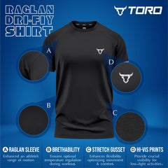 Toro Activa Performance Shirt - Black - Pack of 3 TORO ACTIVA