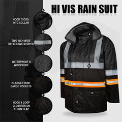 Toro Activa Lightweight Hi-Vis Rainsuit - RS104 TORO ACTIVA