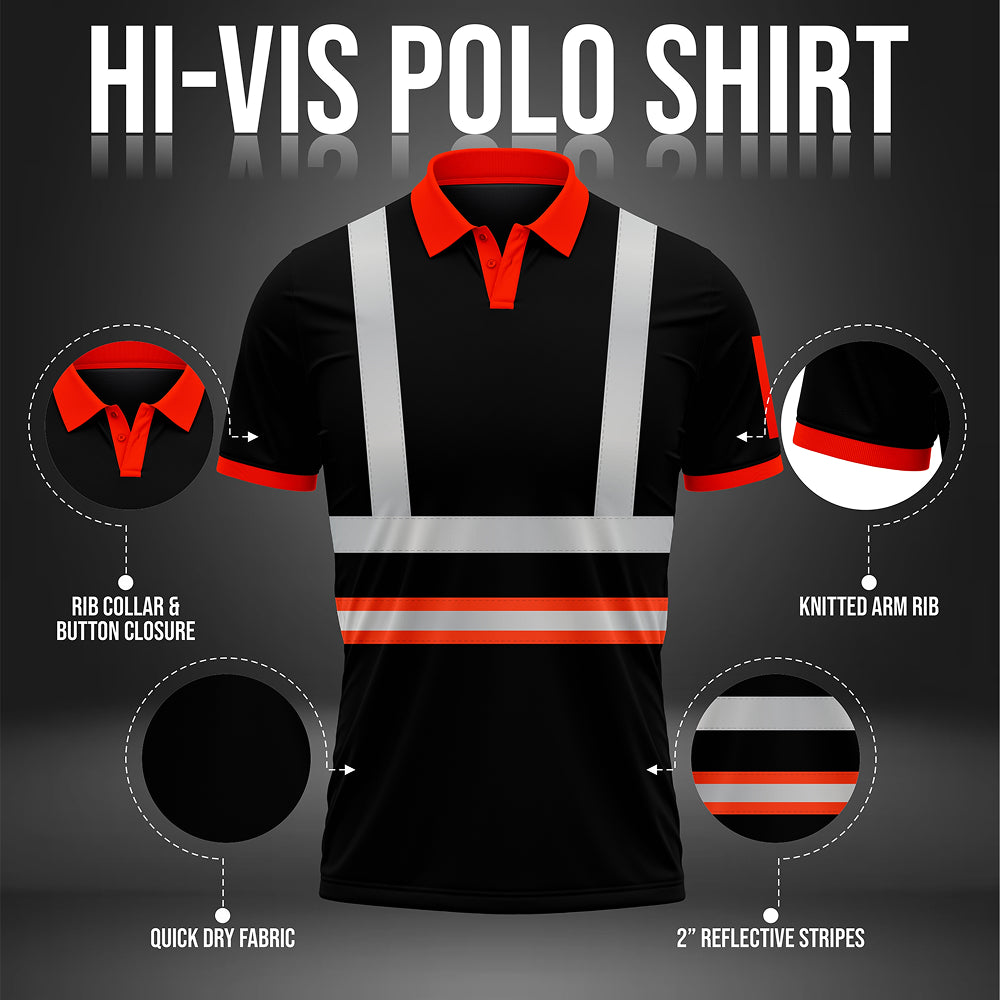 Toro Activa High Visibility Safety Work Wear Short Sleeve Polo Shirt P104 TORO ACTIVA