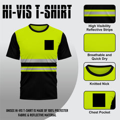 Toro Activa Hi-Vis Workwear TShirt T103 - Black/Yellow TORO ACTIVA