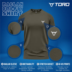 Toro Activa Performance Shirt - Red/Black/Olive - Pack of 3 TORO ACTIVA