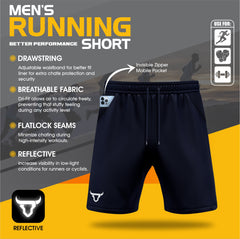 Toro Activa - Men's Running Shorts Pack of 2 Black Grey TORO ACTIVA