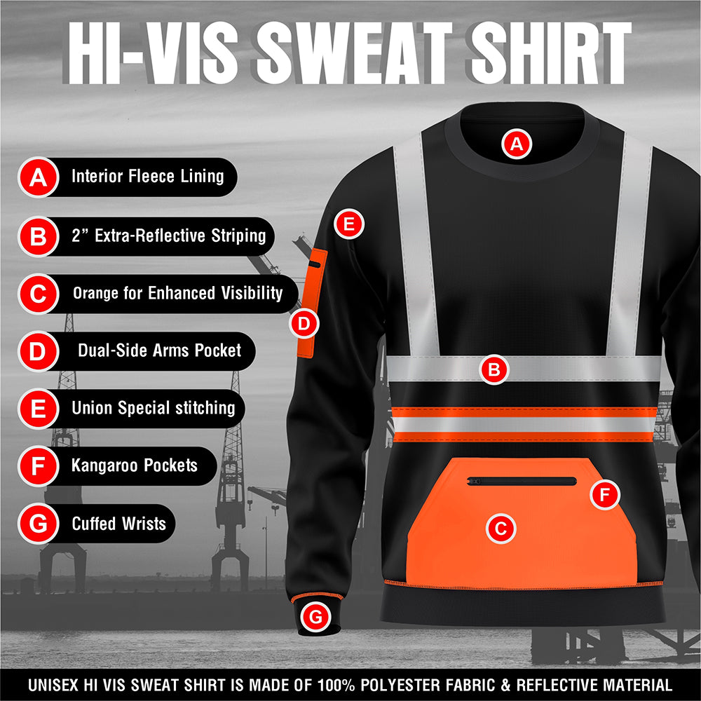 Toro Activa Workwear Hi-Vis Fleece Sweatshirt S104 TORO ACTIVA