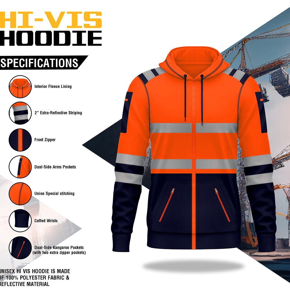Toro Activa Pullover Fleece Hi-Vis Full Zip Hoodie 8 TORO ACTIVA