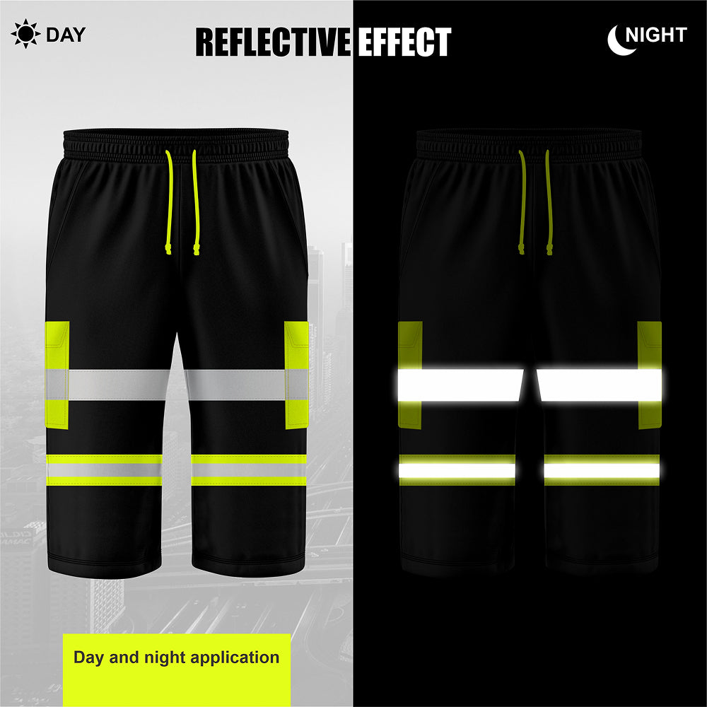 Toro Activa Hi-Vis Fleece Shorts SH104 - Black/Yellow TORO ACTIVA
