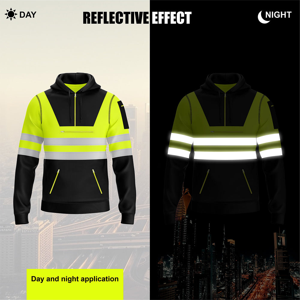 Hi-Vis Work Hoodie 6 | High Visibility Workwear Pullover TORO ACTIVA