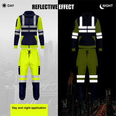Toro Activa Hi-Vis Pullover Tracksuit TS12 - Yellow/Navy 2XL TORO ACTIVA