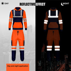 Toro Activa Hi-Vis Pullover Tracksuit - TS09 - Orange/Navy 2XL TORO ACTIVA