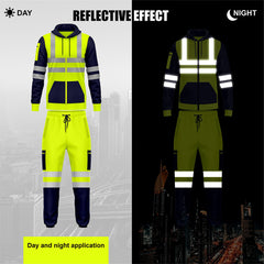 Toro Activa Hi-Vis Pullover Tracksuit TS11 - Yellow/Navy 2XL TORO ACTIVA