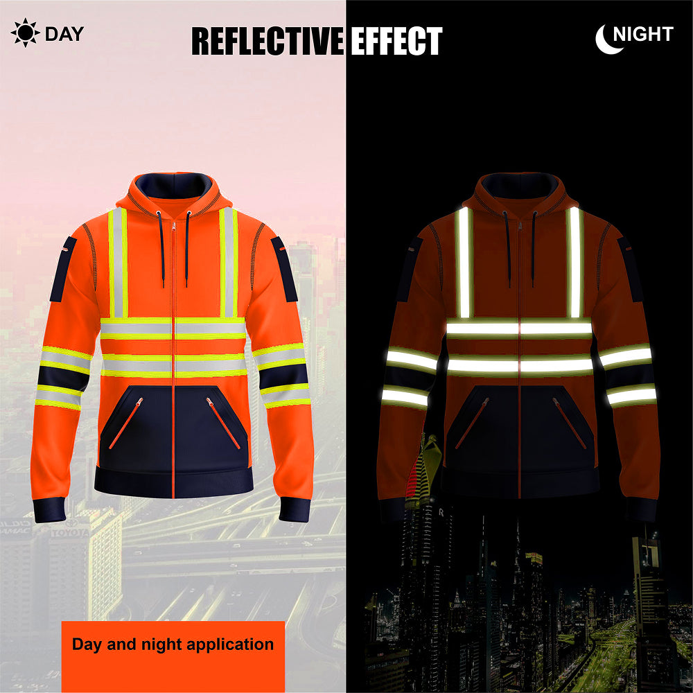 Toro Activa Hi-Vis Fleece Full Zip Workwear Hoodie 11 TORO ACTIVA