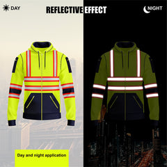 Toro Activa Hi-Vis Fleece Workwear Hoodie 11 - Yellow/Navy 2XL TORO ACTIVA