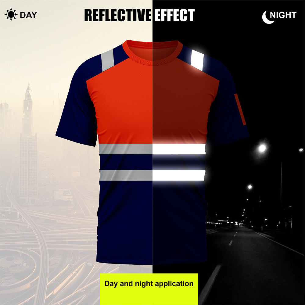 Toro Activa Hi-Vis Workwear TShirt T101 - Orange/Navy TORO ACTIVA