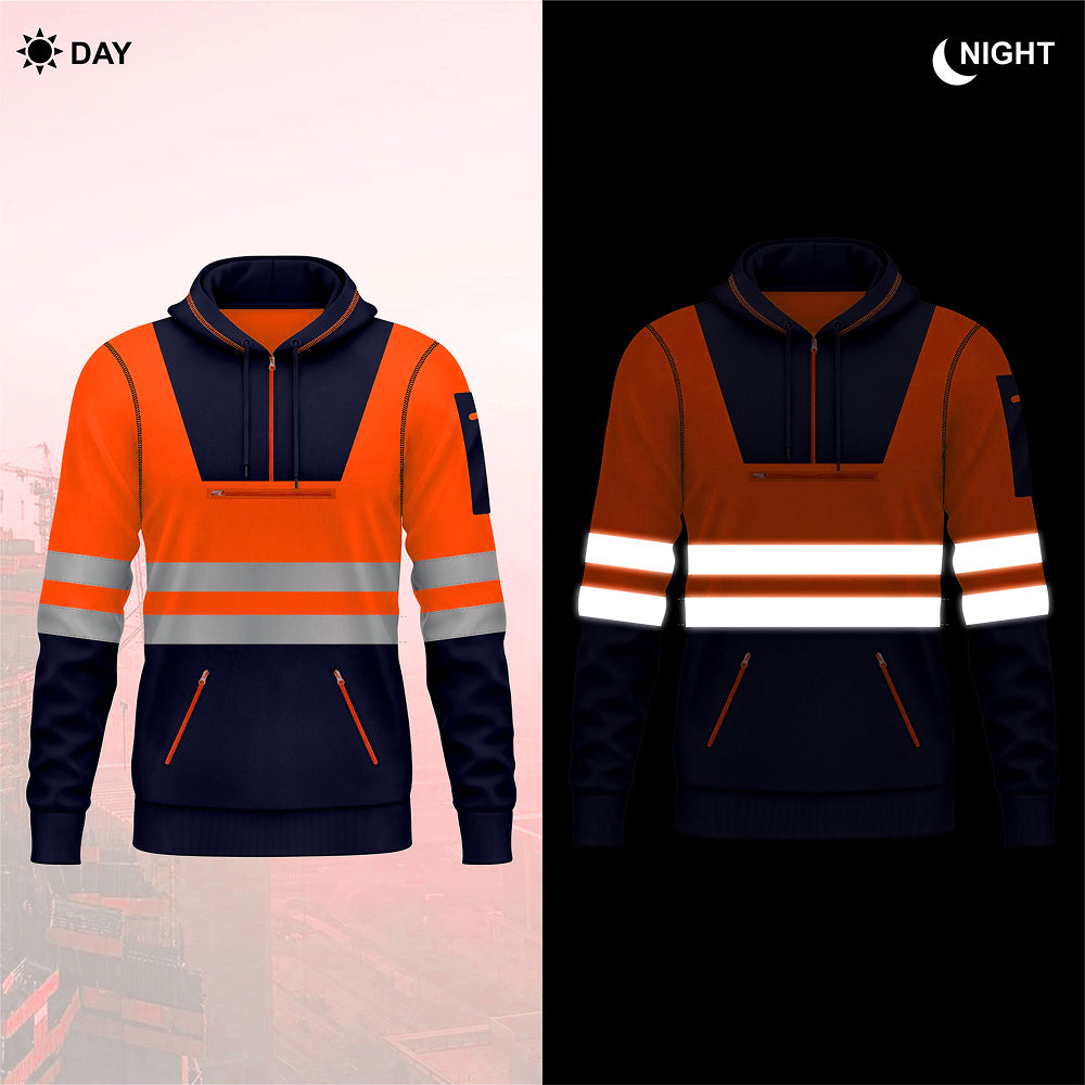 Hi-Vis Work Hoodie 6 | High Visibility Workwear Pullover TORO ACTIVA