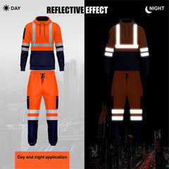 Toro Activa Hi-Vis Pullover Tracksuit - TS06 - Orange/Navy 2XL TORO ACTIVA