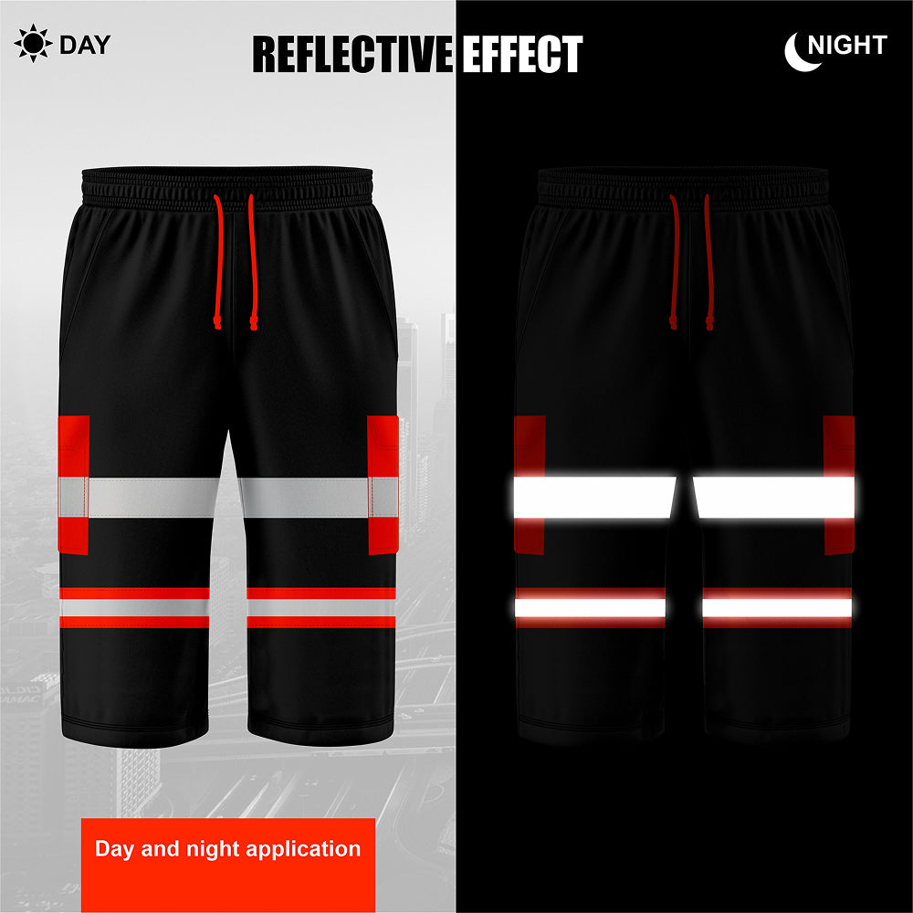 Toro Activa Hi-Vis Fleece Shorts SH104 - Black/Orange TORO ACTIVA