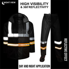 Toro Activa Lightweight Hi-Vis Rainsuit - RS104 TORO ACTIVA